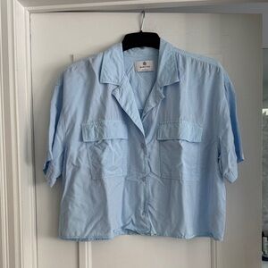 Babaton short sleeve utility shirt, sz L